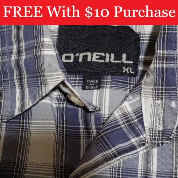 O'Neill Kids Children's Plaid Short Sleeve Surfer Shirt XL Large RED BANNER - Picture 1 of 7